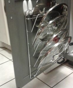 DecoBros Wall Door Mounted Pot Lid Rack, Chrome Finish 32 71ct05tuk L