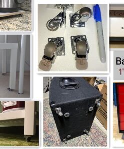 bayite 4 Pack 1" Low Profile Casters Wheels Soft Rubber Swivel Caster with 360 Degree Top Plate 100 lb Total Capacity for Set of 4 (2 with Brakes & 2 Without) 33 71ctvgBbSKL