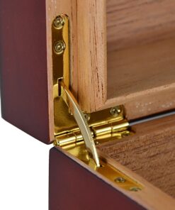 La Cubana Cherry Wooden Cigar Humidor with Golden Metal Holds up to 50 Cigars 8 71cu341P8uL
