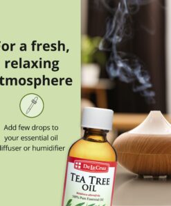 De La Cruz Tea Tree Oil - 100% Pure Tea Tree Essential Oil - Steam Distilled Tea Tree Oil for Aromatherapy - 1 FL OZ (30 mL) 1 Fl Oz (Pack of 1) 10 71cvKJKLRsL