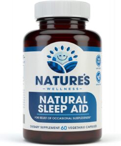 Premium Natural Sleep Aid for Adults - Effective Relief - Non Habit Forming - Wake Up Feeling Refreshed - Proprietary Blend with Melatonin, Tryptophan, Magnesium, Valerian, Chamomile & More - 60 Veg 29 71cvV5WbKiL