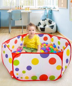 KUUQA Kids Ball Pit Pool Play Tent with Zippered Storage Bag for Toddlers, Pets 3.28Ft (Balls not Included) Red 27 71cyBesrbzL