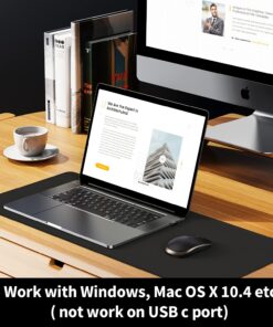 VssoPlor Wireless Mouse, 2.4G Slim Portable Computer Mice with Nano Receiver for Notebook, PC, Laptop, Computer (Black and Gold) Black and Gold 22 71cyWjuk5KS