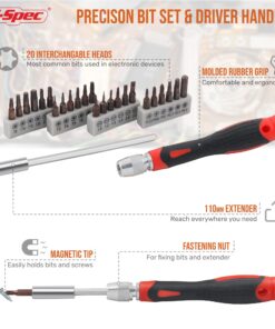 Hi-Spec 38pc Electronics Repair & Opening Tool Kit Set for Laptops, Phones, Devices, Computer & Gaming Accessories. Precision Small Screwdrivers with Pry Tools 38 Piece 10 71cyzDiMTlL