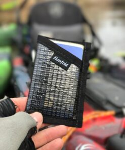 Flowfold Recycled Sailcloth Minimalist Card Holder Durable Slim Wallet Front Pocket Wallet, Card Holder Wallet Made in USA Black Sailcloth 35 71czYSH beL