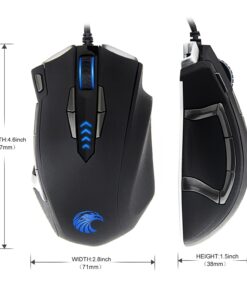 Burxoe Mouse Mice Z-7900 4000 DPI Metal Base MMO/FPS High Precision Optical Gaming Mouse 38 71d QXpnrPL