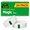 Scotch Magic Tape, 24 Rolls, Numerous Applications, Invisible, Engineered for Repairing, 3/4 x 1000 Inches, Boxed (810K24) 33 71d0jrskQlL