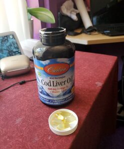 Carlson - Cod Liver Oil, 460 mg Omega-3s + Vitamins A & D3, Wild-Caught Norwegian Arctic Cod-Liver Oil, Sustainably Sourced Nordic Fish Oil Capsules, Lemon, 300 Softgels 19 71d0mt5cLEL