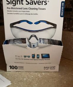 Bausch & Lomb Sight SaversLens Cleaning Wipes, Pre-Moistened Tissues, Anti-Fog, Anti-Static, Anti-Streaking, Cleans Glass and Plastic, 100 Count (Pack of 1) Tissues - 100 Count 34 71d1cmlSCzL