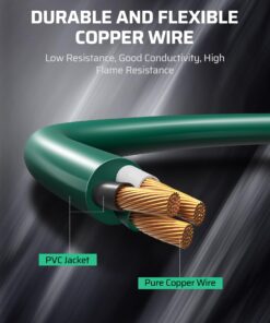 DEWENWILS 25 Ft Outdoor Extension Cord Multiple Outlets for Christmas, Evenly Spaced 3 Outlets Plugs with Safety Cover, 16/3 SJTW Weatherproof Wire for Outdoor Lights and Holiday Decorations Green 20 71d1wVSFxYL