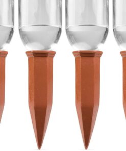 Modern Innovations Ceramic Terracotta Self Watering Spikes (4 Pack) Vacation Automatic Plant Waterer Devices, Indoor/Outdoor Planter Insert, Terra-Cotta Stakes for Potted Plants, Auto-Water System 4 Pack 29 71d1xIhWeFL
