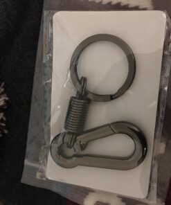 maycom Retro Style Simple Strong Carabiner Shape Keychain Key Chain Ring Keyring Keyfob Key Holder (Black) Black 31 71d2FHBSH8L