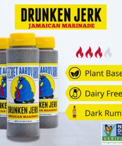 Secret Aardvark Hot Sauce Variety Pack – Drunken Jerk, Drunken Garlic, and Habanero Hot Sauce, Low Carb, Gluten-Free Hot Sauce & Marinade Gift Set – 8 fl oz 3 Pack 12 71d2GhdjDPL