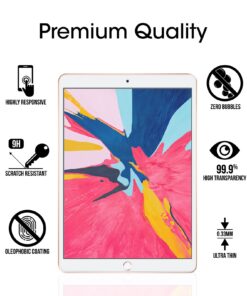 amFilm Glass Screen Protector for iPad Air 3, iPad Pro 10.5" (2017), Apple Pencil Compatible, Tempered Glass, 2 Pack 29 71d2MOm3fGL