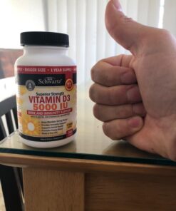 Vitamin D3 5000 IU (125 mcg) Natural Immune Support Supplement, Bone Strength, Healthy Muscle Function, with Olive Oil for Highest Absorption, Gluten Free & Non-GMO, 1 Year Supply, 360 Softgels 38 71d2XkC0m2L