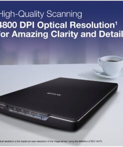 Epson Perfection V39 Color Photo & Document Scanner with Scan-To-Cloud & 4800 Optical Resolution, Black 39 71d31iZPoIL 1