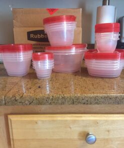 Rubbermaid TakeAlongs Assorted Food Storage Containers, Tint Chili, 40-Piece Set 18 71d4bg0QpnL