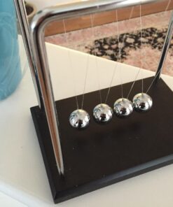 PowerTRC Newtons Cradle Balance Balls 7 1/4" | Science Physics Gadget | Desk Toys & Accessories 21 71d4vKlWj3L