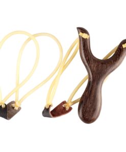 BASUNE Solid Wooden Slingshot Toys with Classic Construction Hunting Slingshot for Catapult Game, Outdoor, Hunting-for Kids/Children/Adult Deep Brown 22 71d4zaEyRL