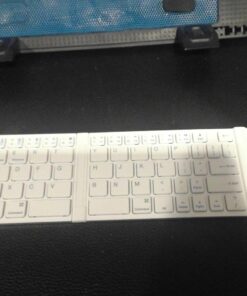 IKOS Folding Bluetooth Wireless Keyboard Slim Pocket Portable Travel Foldable Full Size Keyboard with Stand Holder for iPhone6-13 Max iPad Mini/Pro/Air, iOS Android Windows Laptop Smartphone/Tablet 38 71d5KHADlFL