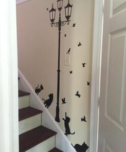 1 X Black Cat Design Picture Art Peel & Stick Wall Sticker DIY Vinyl Wall Decal Applique 33x60cm 25 71d5h ZVTL