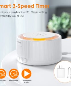 Sound Machine- STYFSCP White Noise Machine with 30 Natural Soothing Sounds 30 Level Volume Light 3 Timer Memory Function, Noise Machine Powered by AC or USB, Sleep Sound Machine for Adults Baby Kids 23 71d5jNp lEL