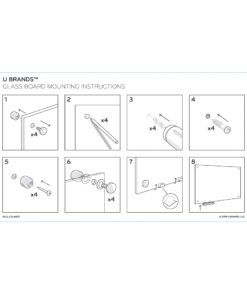 U Brands Glass Dry Erase Board, 96 x 47 Inches, White Frosted Non-Magnetic Surface, Frameless 47'' x 96'' 15 71d5sbRUm3L