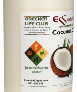 Alternative view of Coconut Oil - 1 Quart - 32 oz - Food Grade - safety sealed HDPE container with resealable cap