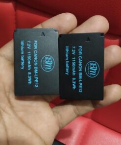 BM Premium 2-Pack of LP-E12 Batteries for Canon EOS-M, EOS M2, EOS M10, EOS M50, EOS M50 Mark II, EOS M100, EOS M200, SX70 HS, Rebel SL1 Cameras 2 Batteries 14 71d75aGI3L