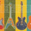 M.J. Lew Guitar Hero Art Poster Print - 12x24 Art Poster Print by M.J. Lew, 24x12 46 71d7U04zB7L