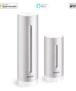 Netatmo Weather Station Indoor Outdoor with Wireless Outdoor Sensor - Compatible with Amazon Alexa & Apple HomeKit Standard Packaging 21 71d7aS7VVkL