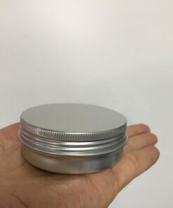 JOYWENG 24 Pack (2 Oz/60ml) Screw Top Round Aluminum Tin Cans, Metal Tin Storage Jar Containers with Screw Cap for Lip Balm, Cosmetic, Candles, Salve, Make Up, Eye Shadow, Powder, Tea 26 71d8M29TTL