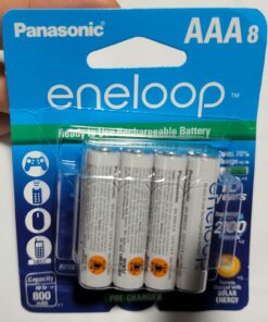 Panasonic BK-4MCCA8BA eneloop AAA 2100 Cycle Ni-MH Pre-Charged Rechargeable Batteries, 8-Battery Pack 8 Count (Pack of 1) 35 71d8ReUcecL