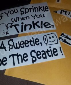 BERRYZILLA If You Sprinkle When You Tinkle Decal Wall Vinyl Decal Bathroom Toilet Seat Boys Potty Training Sticker 20 71d8wbtqnsL