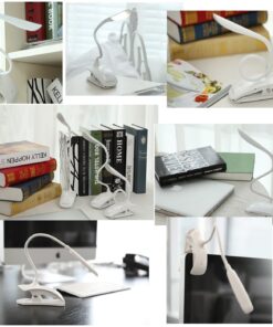 Clip Desk Lamp Table LED Bulb Lamps Set USB Outlet White Modern Shade Gooseneck Dimmable Light Clamp Base Touch Sensor Switch Charging Battery Office Room Bedroom Dorm Kids Small Girls Study Reading 27 71d8xNAlTEL