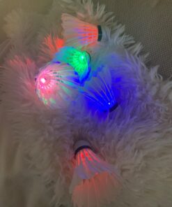 Inngree LED Badminton Birdies, LED Colourful Shuttlecock Dark Night Goose Feather Glow Birdies Lighting Outdoor Indoor Sport Activities 6 Colourful-6pcs 21 71d9GpogIL