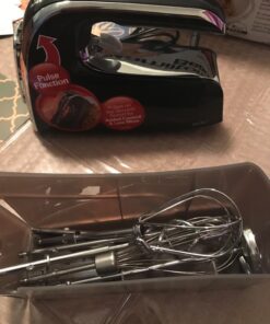 Hamilton Beach Electric Hand Mixer with Snap-On Case, Twisted Wire Beaters, Milkshake Rod, Dough Hook, Whisk, 6-Speed, Black 38 71d9jhwiDiL