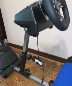 OpenWheeler GEN3 Racing Wheel Stand Cockpit Blue on Black | Fits All Logitech G923 | G29 | G920 | Thrustmaster | Fanatec Wheels | Compatible with Xbox One, PS4, PC Platforms 59 71dACLuzbL