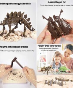 Dig & Discover Dino Stegosaurus Dinosaur Skeleton 3D Fossil Bones Excavation, Science Educational Toy Kit for Kids, Children 14 71dATYwoxIL