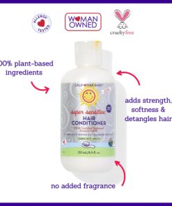 California Baby, Super Sensitive Hair Conditioner, No Fragrance, 8.5 fl oz (255 ml) 8.5 Fl Oz (Pack of 1) 10 71dAV GIfdL