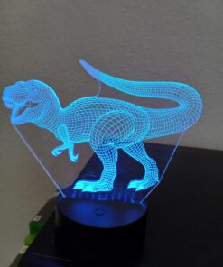 VSATEN 3D Dinosaur Night Light for Kids, 3D Illusion Lamp 3-Pattern & 16 Colors Change Decor Lamp with Remote Control & Smart Touch, Dinosaur Toys for 2 3 4 5 6+ Years Old Multicolor 33 71dAtHJi17L