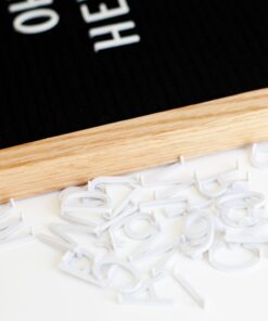 Rivi Retro Felt Letter Board - 344 Changeable Characters & Premium Oak Frame - Vintage Message Board with Storage Bag - Create Inspirational Quotes, Fun Signs & Romantic Notes - Perfect Gift Idea 14 71dBpxM98UL