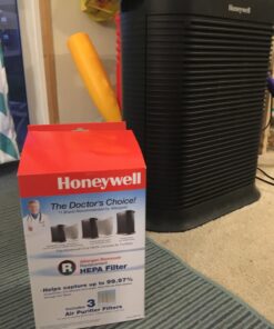 Honeywell HEPA Air Purifier Filter R, 3-Pack for HPA 100/200/300 and 5000 Series - Airborne Allergen Air Filter Targets Wildfire/Smoke, Pollen, Pet Dander, and Dust 3 pack 25 71dCtqnrR1L