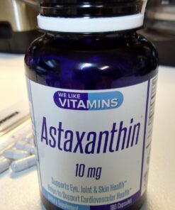 WeLikeVitamins Astaxanthin 10mg Softgel - Highly Potent Organic Astaxanthin Supplements From Haematococcus Pluvialis - Improves Eye, Joint, Skin Health & Energy Levels - 180 Servings, 6 Month Supply 16 71dD paK iL