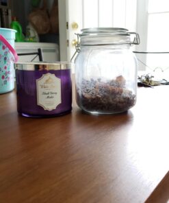 Alternative view of Klikel Glass Jar With Lid - Glass Canister 32oz - 2pc Canister Set For Kitchen Counter - Cookie Jar - Glass Storage Jar - Flour Canister Clear Lid