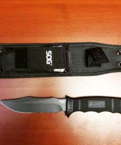 SOG Fixed Blade Knives with Sheath - SEAL Pup Tactical Knife, Survival Knife and Hunting Knife w/ 4.75 Inch Blade and Knife Sheath SEAL Pup - Nylon Sheath 81 71dDkcV3OyL