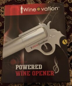 WineOvation Electric Gun Wine Opener (Silver) - Open your Wine Bottle fast and without hassle - Best Electronic Automatic Corkscrew for Gun Enthusiasts and Wine Lovers - Rechargeable Battery Operated a_Wine Gun Silver 48 71dEBOs2sWL