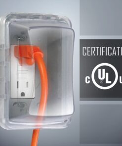 TayMac MM510C Single-Gang Horizontal/Vertical Weatherproof Receptacle Cover, 3.75 Inches Deep, Clear 24 71dFc6Im9GL