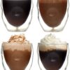 Ozeri Moderna Artisan Series Double Wall Beverage and Espresso Shot Glasses, 2-Ounce, Set of 4 4 Count (Pack of 1) Clear 13 71dFouQ5U1L