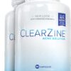 ClearZine Acne Pills for Teens & Adults (2 Bottles) | Clear Skin Supplement, Vitamins for Hormonal & Cystic Acne, 90 Caps Each